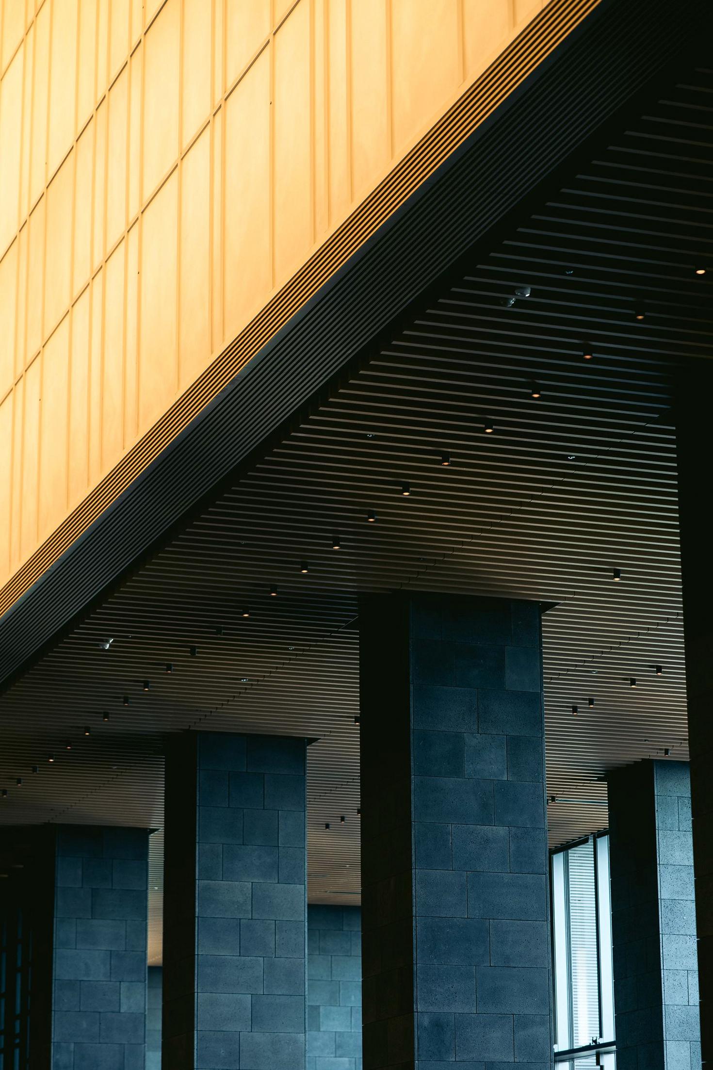 Hotel lobby architectural detail