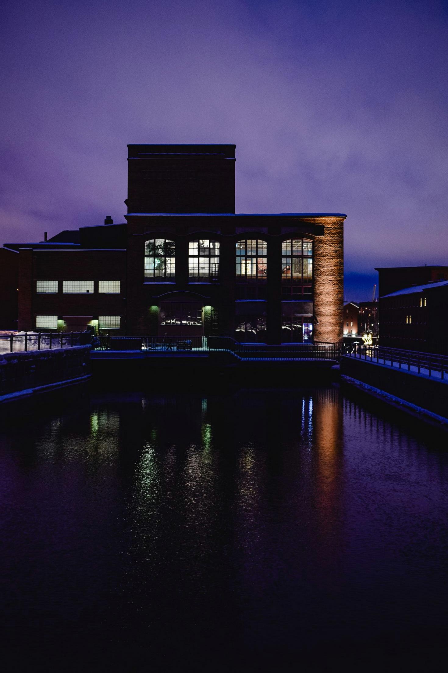 Tampere twilight cityscape